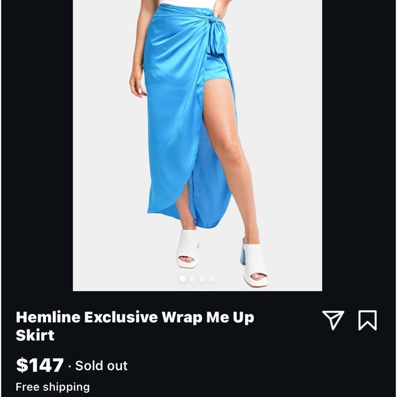 Hemline exclusive wrap me up skirt blue - Picture 2 of 2